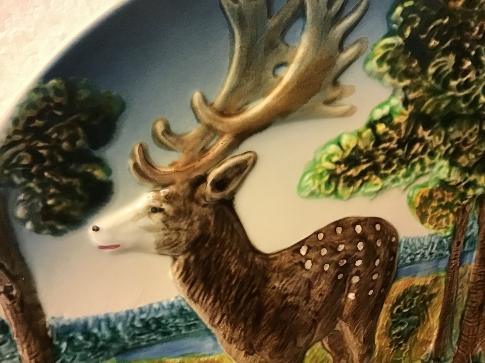 Keramik Porcelæn Stor Platte med