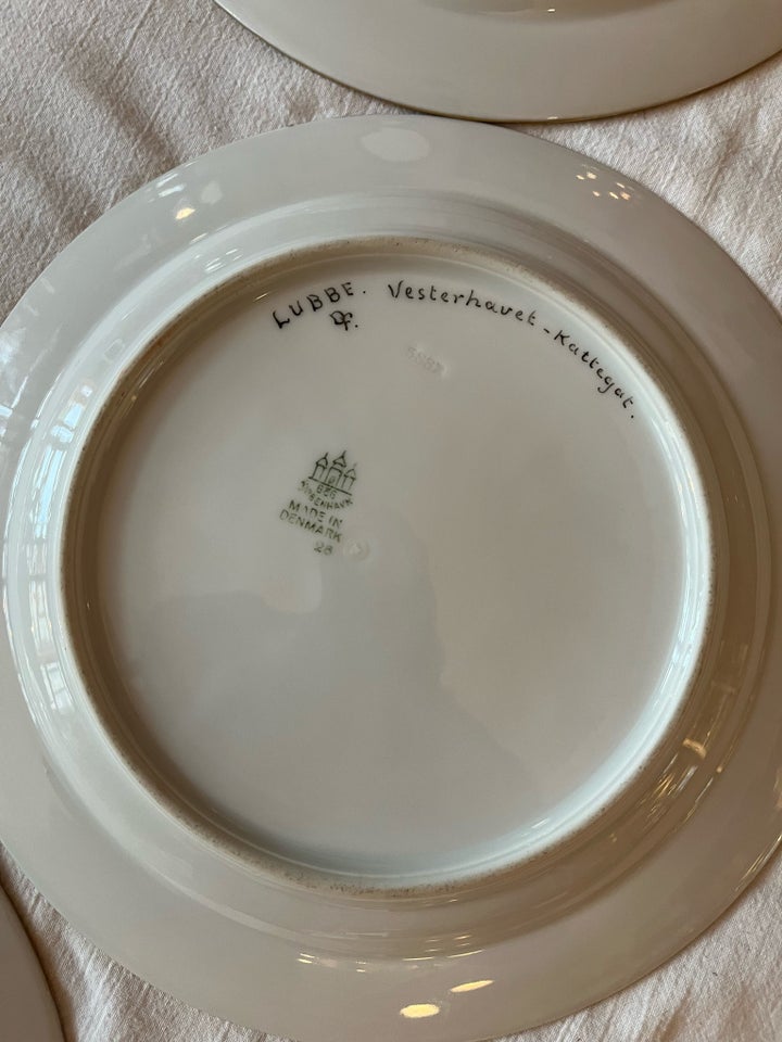 Porcelæn, 8 Fisketallerkener, B  G