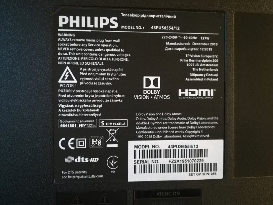 Philips 43 tommer tv