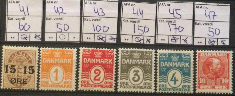 Danmark, postfrisk, Bogtryk