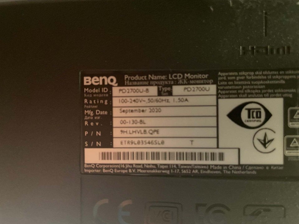 BenQ , PD2700U, 27 tommer