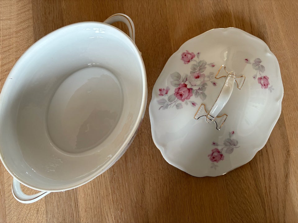 Porcelæn, Oval Terrin m. låg, KPM -