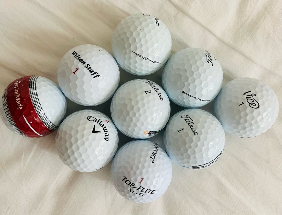 Golfbolde, 9stk. Mix (Titleist