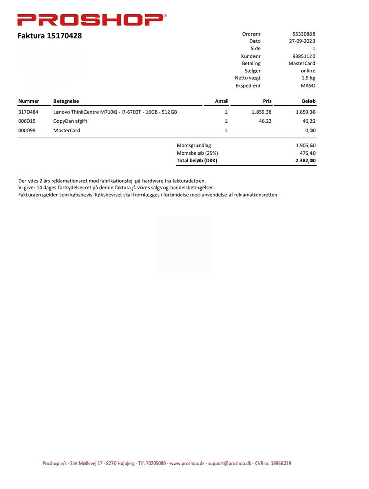 Lenovo, Tiny M710Q, i7-6700T Ghz