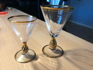 Glas Ida med Guldkant Holmegård