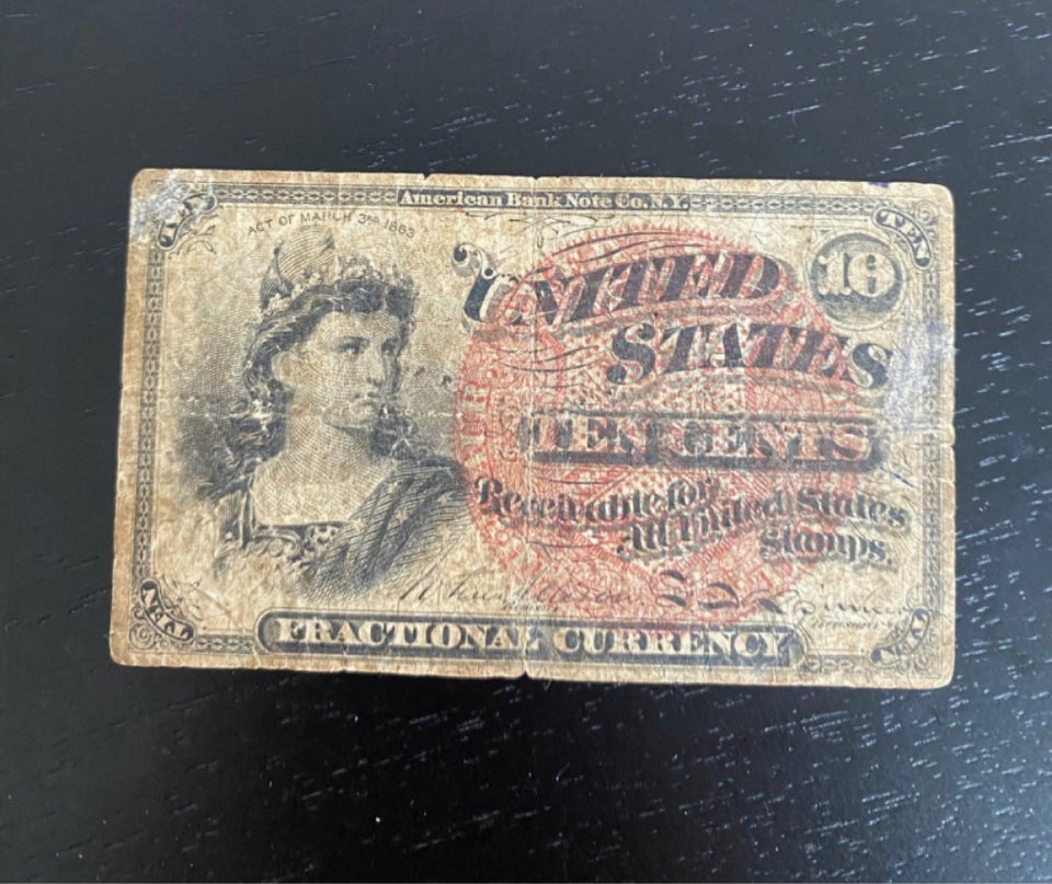 Amerika, sedler, 10 Cents