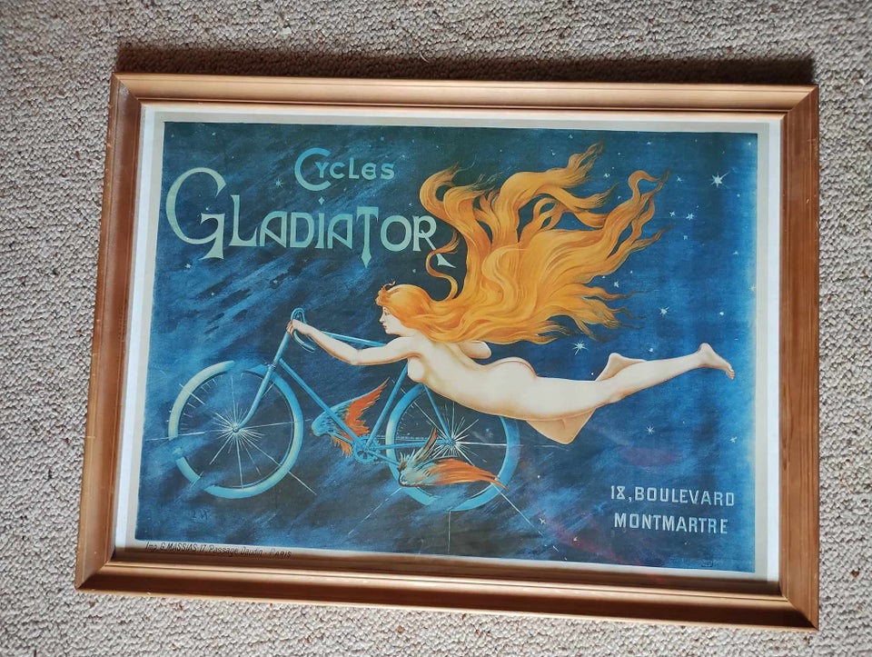 Plakat, motiv: Cykler / reklame, b: