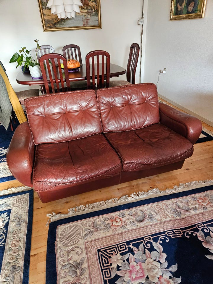 Sofa, læder, 2 pers.