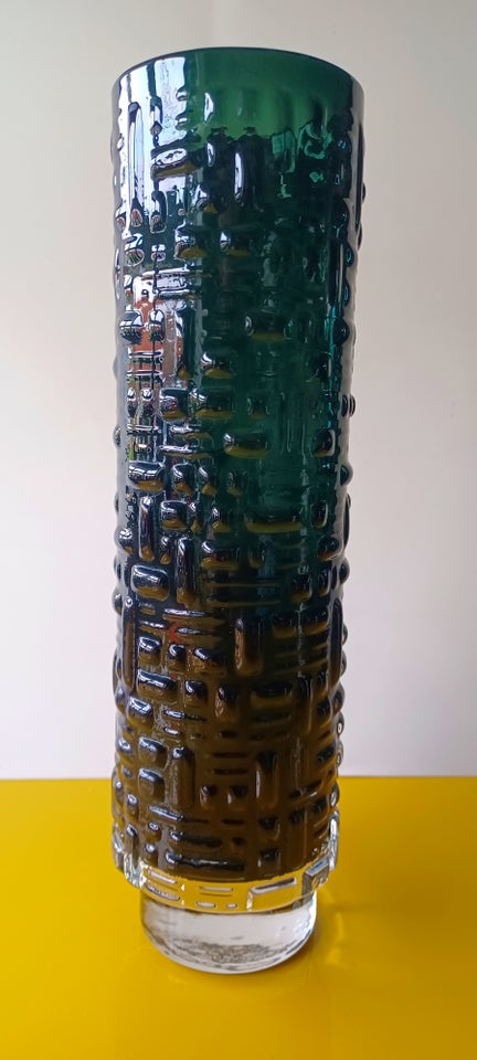 Glas, mil Funke glasvase 1960erne,