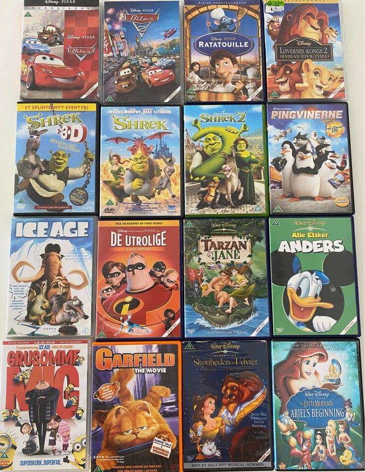 DVD film fra Disney og Pixar, DVD,