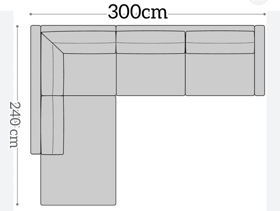 Hjørnesofa, læder, 7 pers.