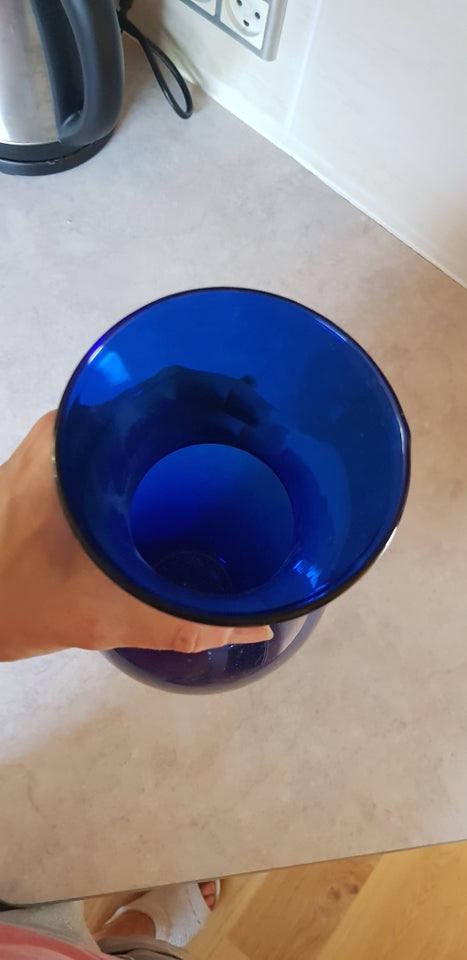 Vase Vintage retro Stor høj blå