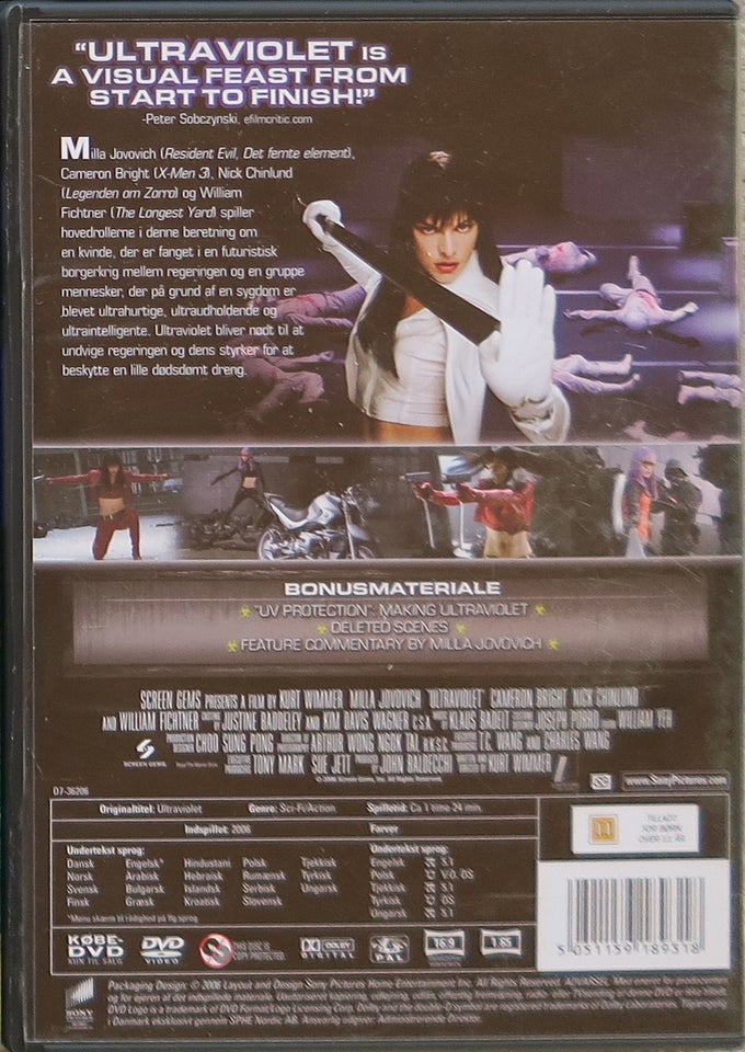 Ultraviolet, DVD, action