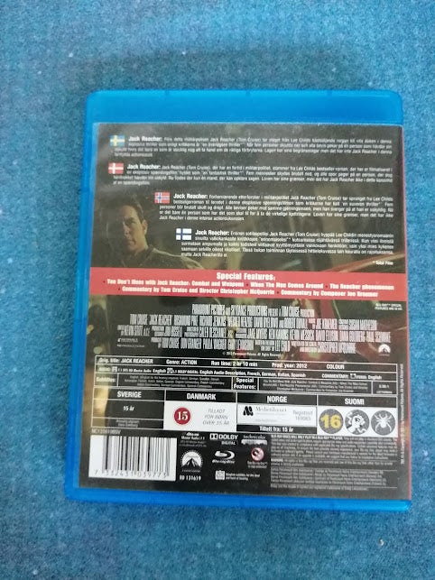 Jack Reacher, Blu-ray, action