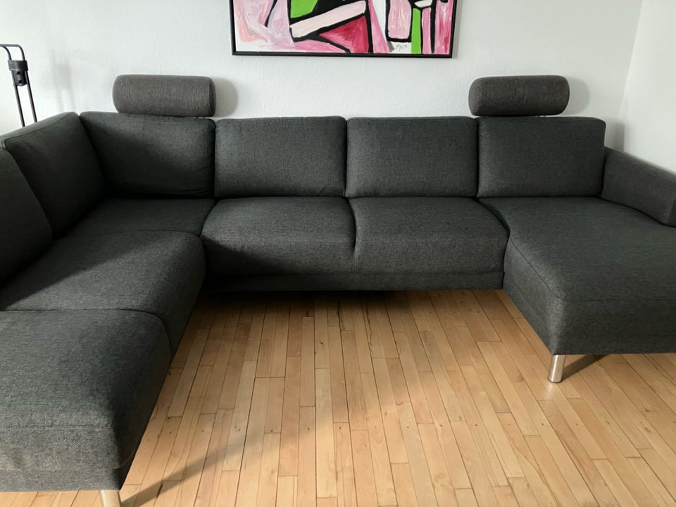 Hjørnesofa, microfiber, 8 pers.