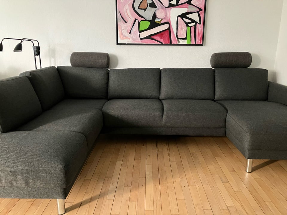 Hjørnesofa, microfiber, 8 pers.