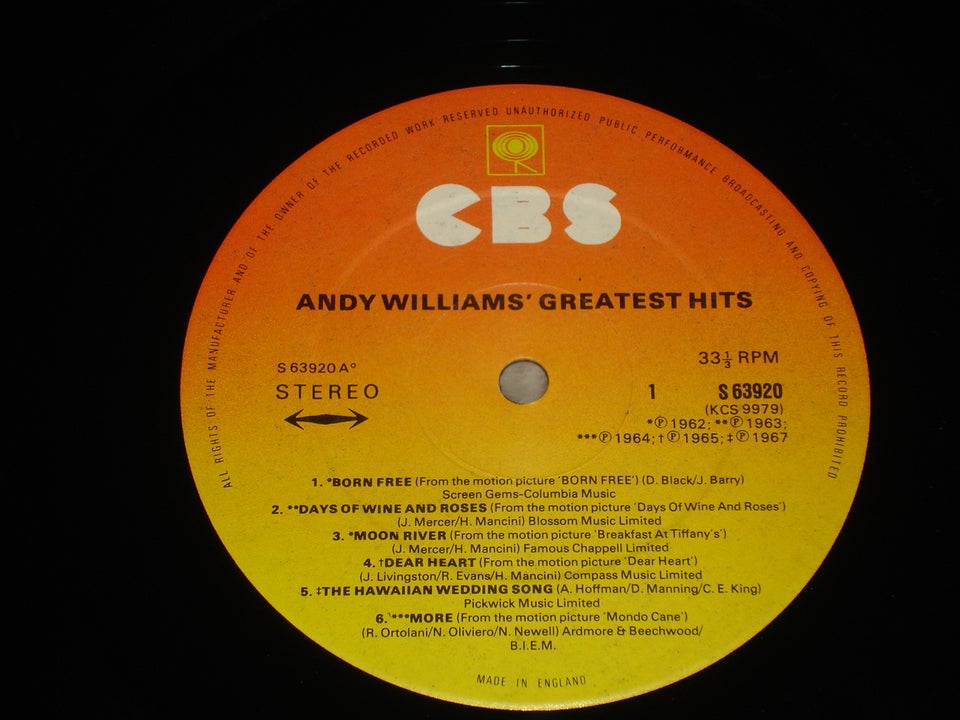 LP, Andy Williams – Andy Williams'