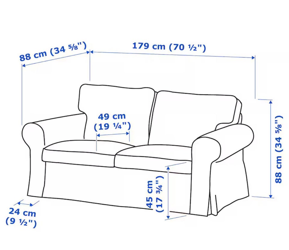 Sofa, 2 pers. , Ikea