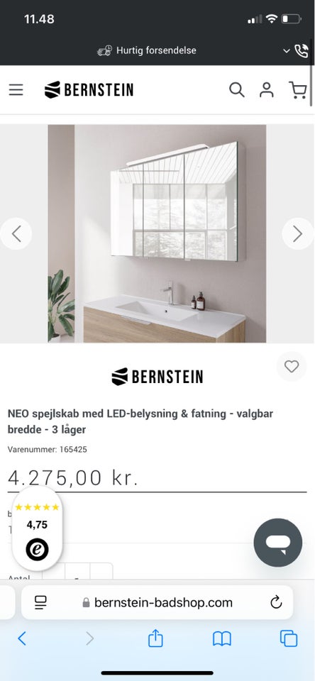 Badeværelsesskab, Bernstein