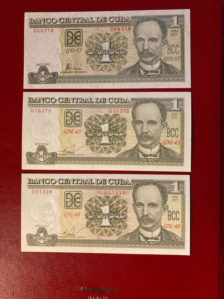 Amerika, sedler, Cuba 1 Pesos