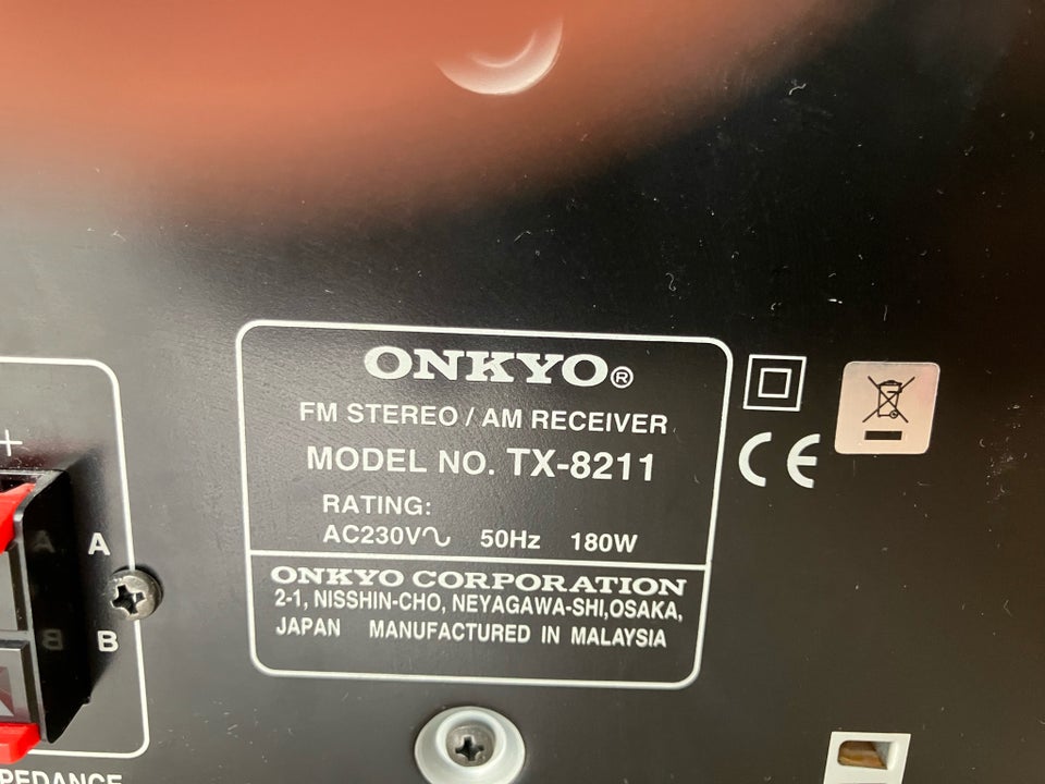 Receiver, Onkyo, TX-8211