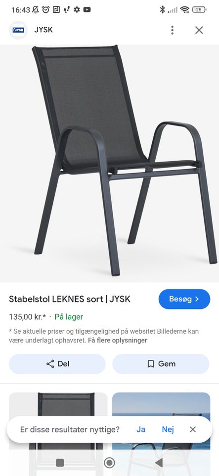 Havestole Stabelstol Leknes