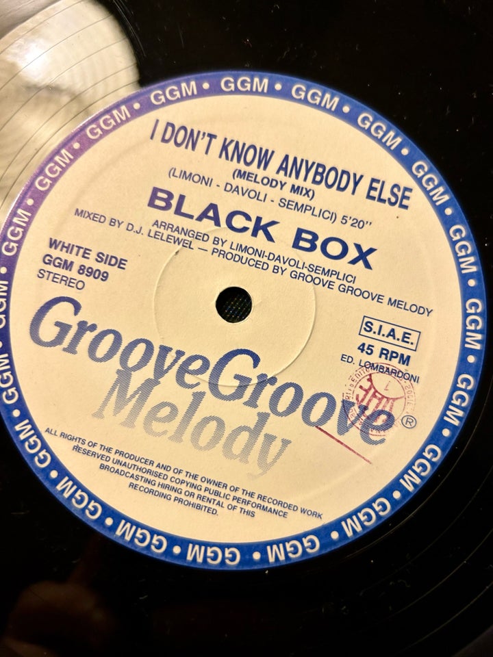 Maxi-single 12", Black Box, I Don’t