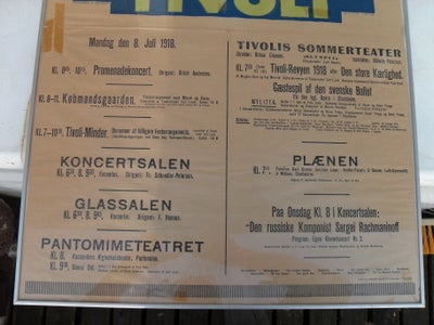 PLAKAT TIVOLI 1918 motiv: TIVOLI