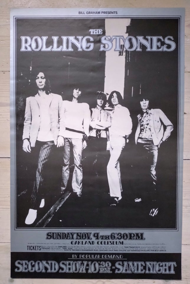 Koncertplakat, Rolling Stones,