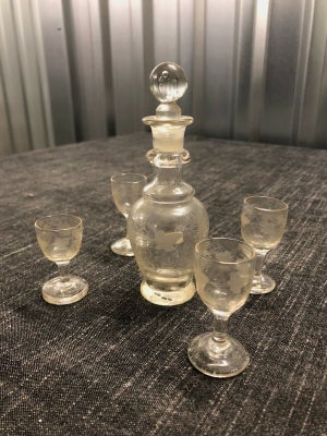 Glas Antik karaffel og glas