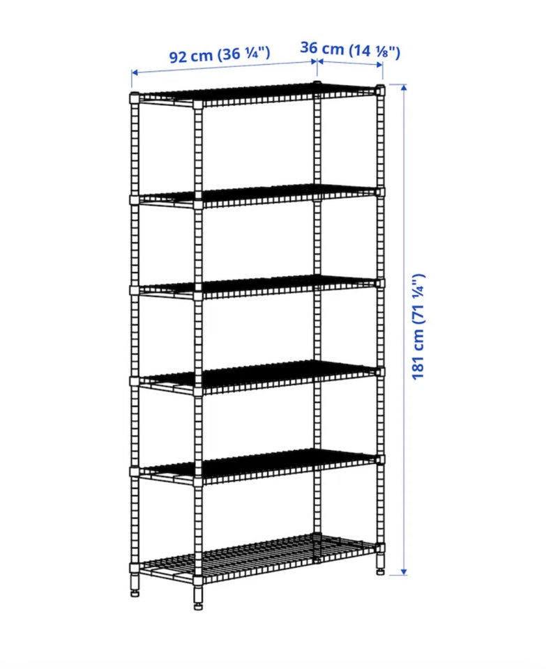 Reol, IKEA , b: 92 d: 36 h: 181