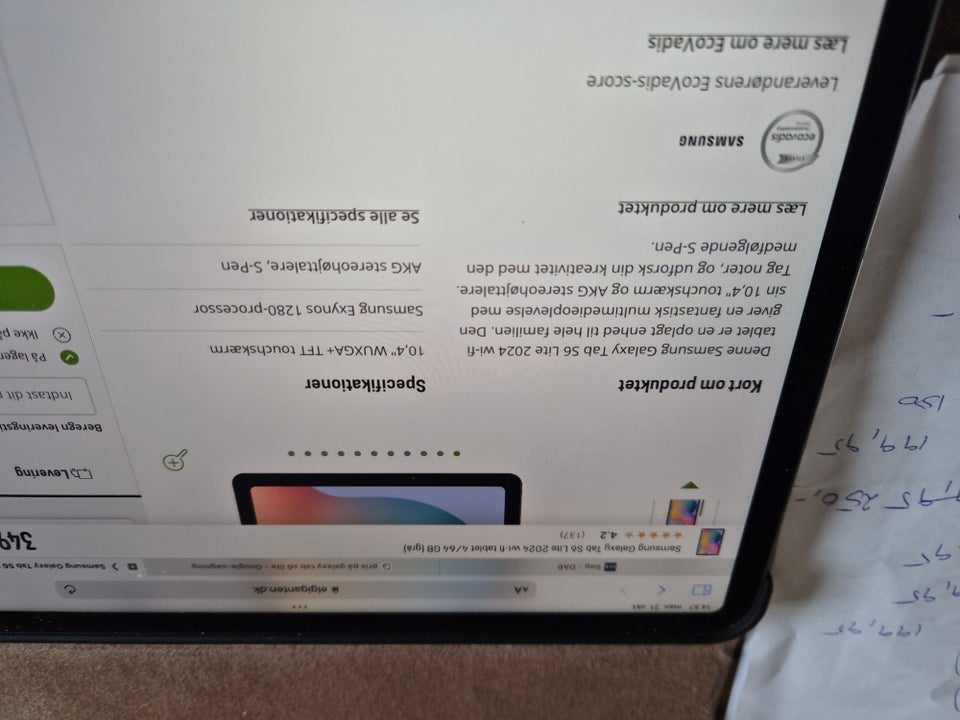 Samsung, Galaxy tab S6, 10,4 tommer