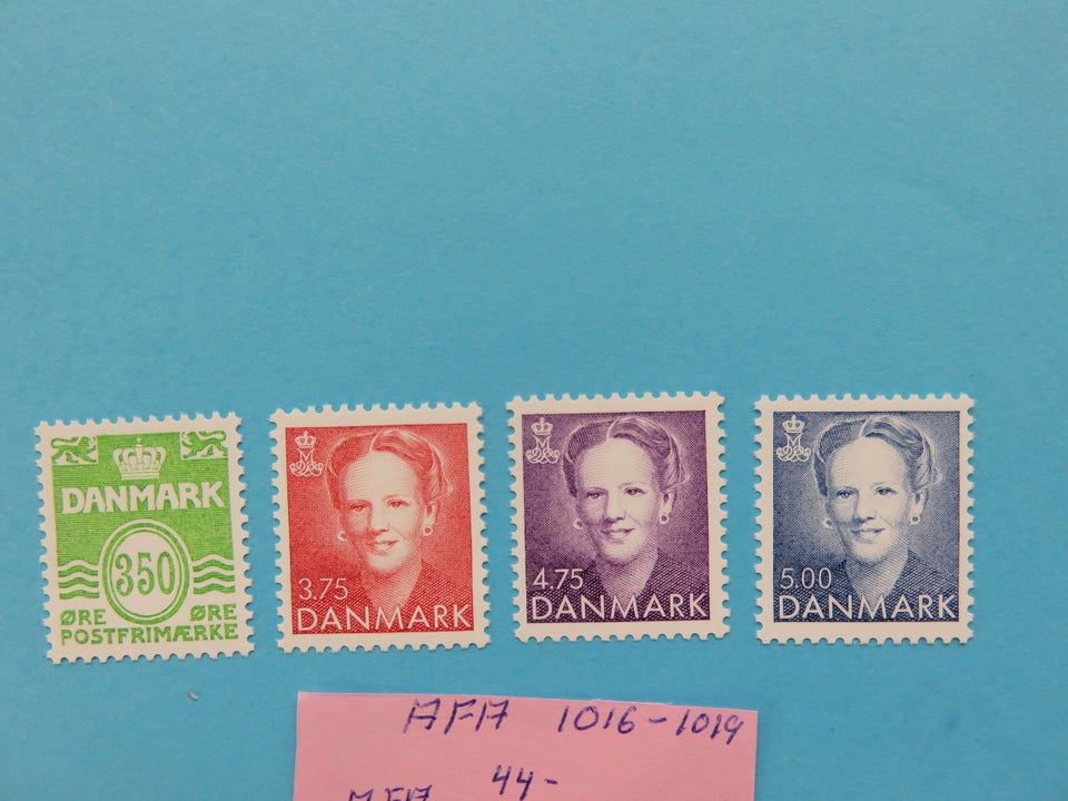 Danmark, postfrisk, AFA 1016/1019