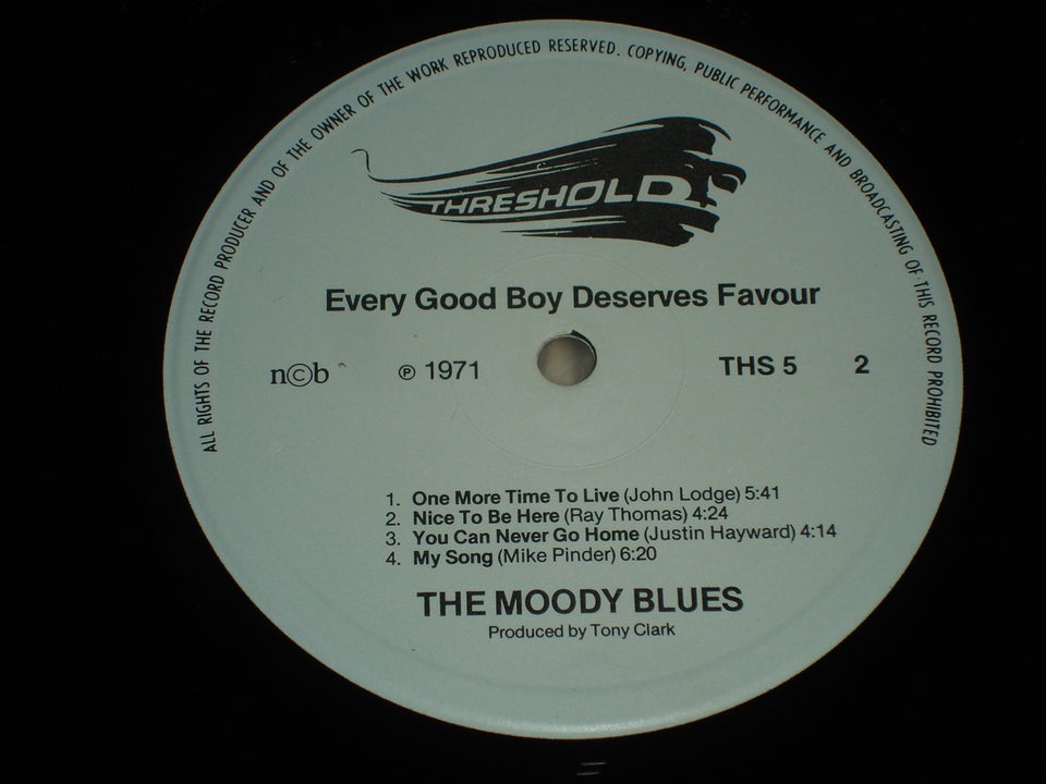 LP, The Moody Blues, Every Good Boy