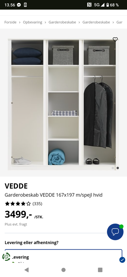 Garderobeskab Vedde