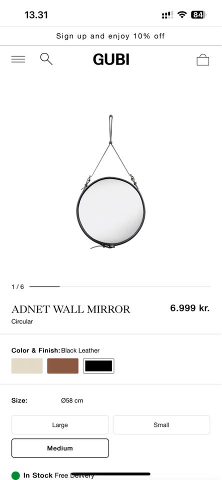 GUBI, Adnet Wall Mirror , Spejl