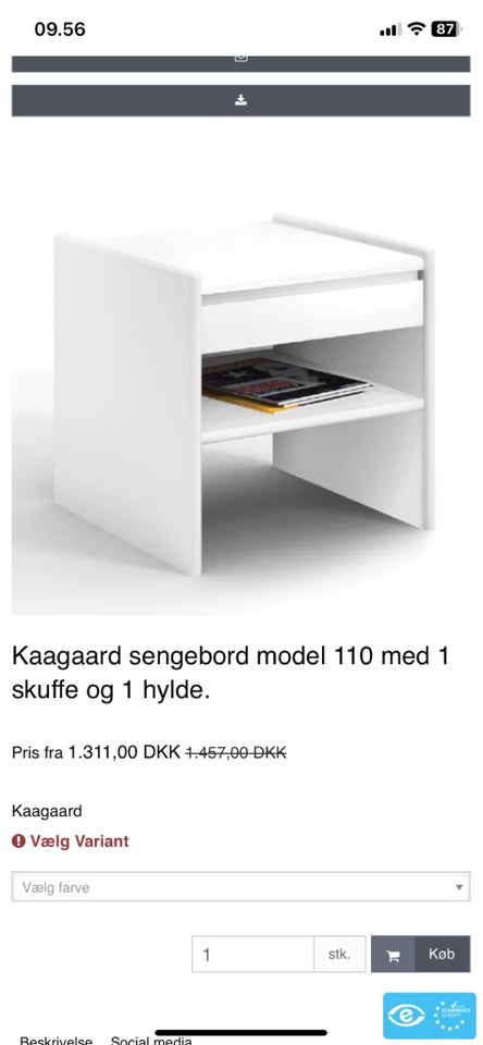 Sengebord, Kaagård sengebod