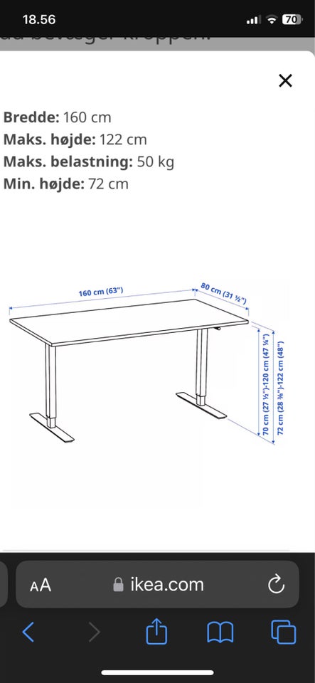 Skrive-/computerbord, Trotten,