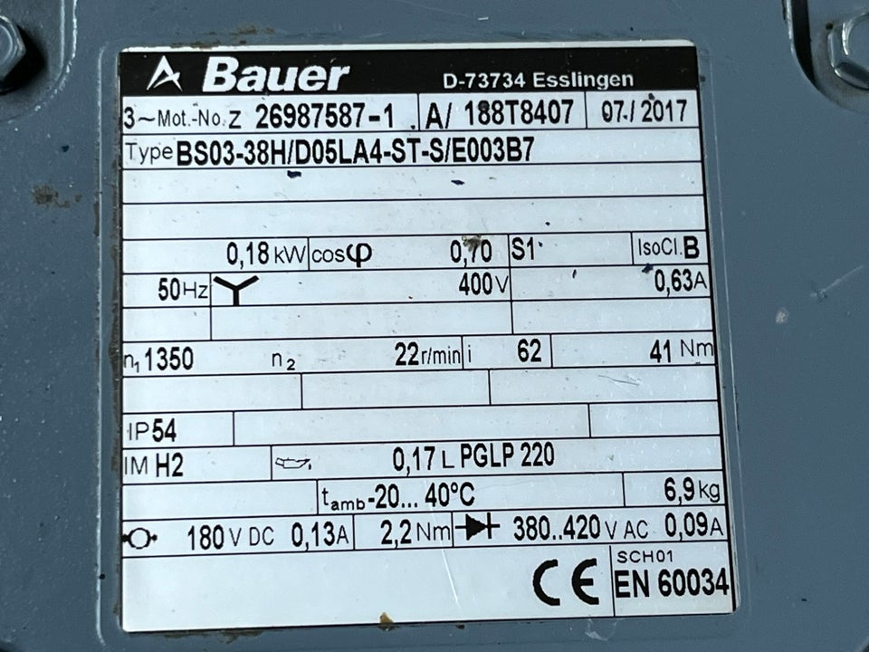 Gearmotor Bauer