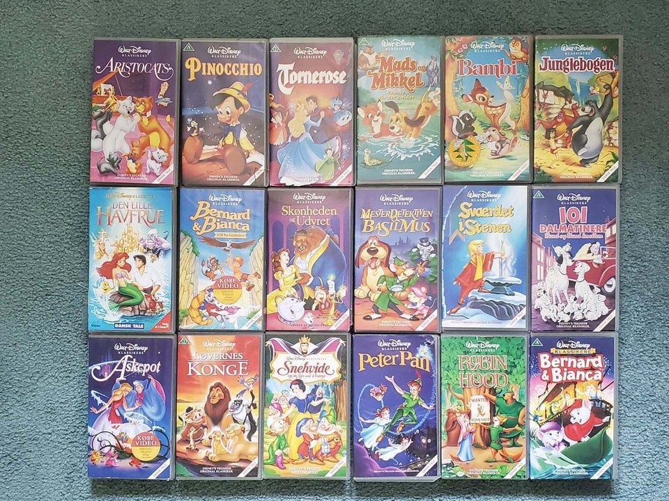 Børnefilm, Disney VHS