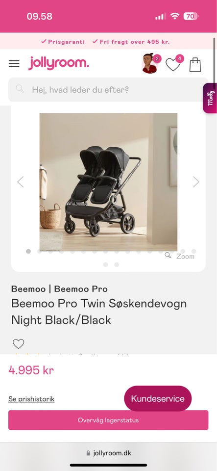 Klapvogn, andet mærke Beemoo Pro