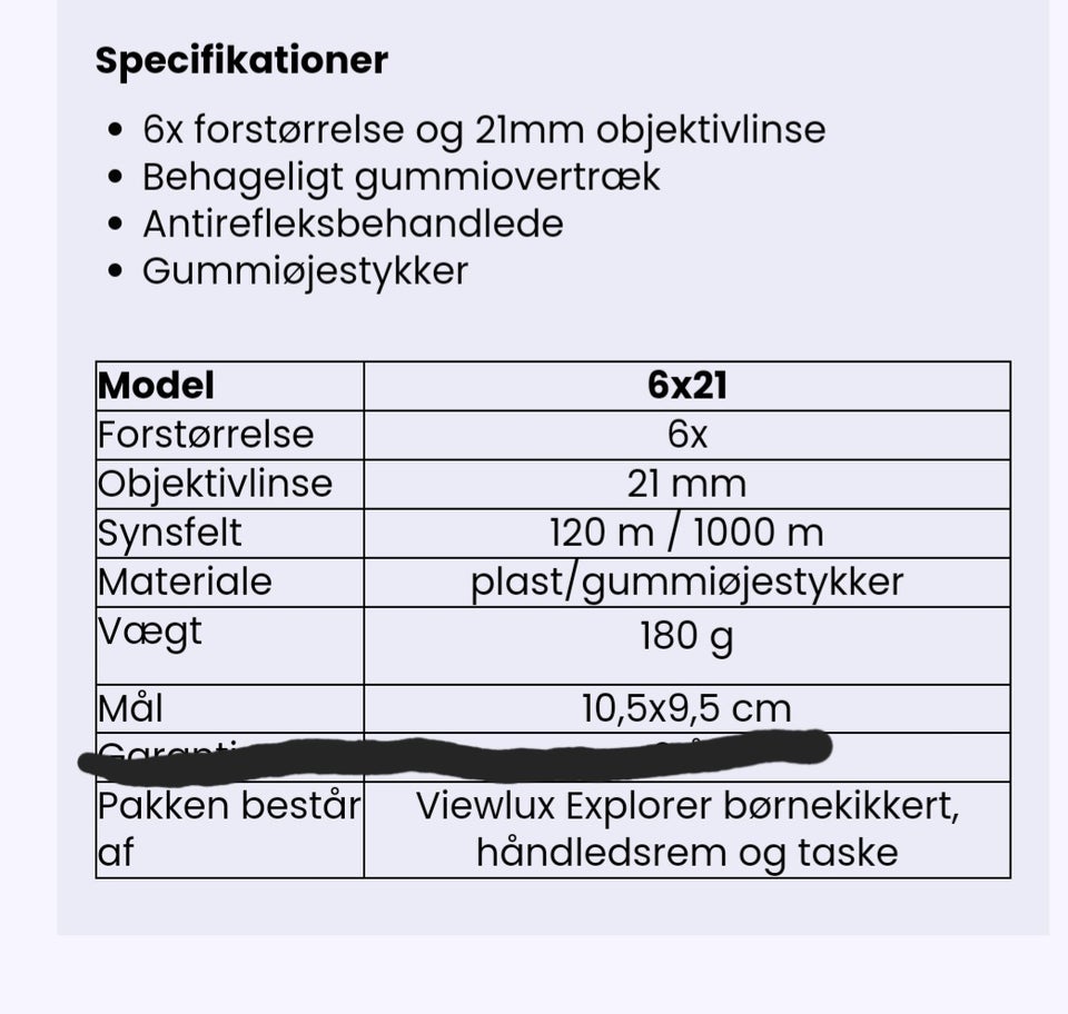 Bærnekikkert, Focus, Junior