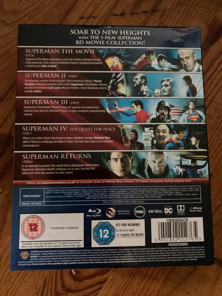 Superman, Blu-ray, eventyr