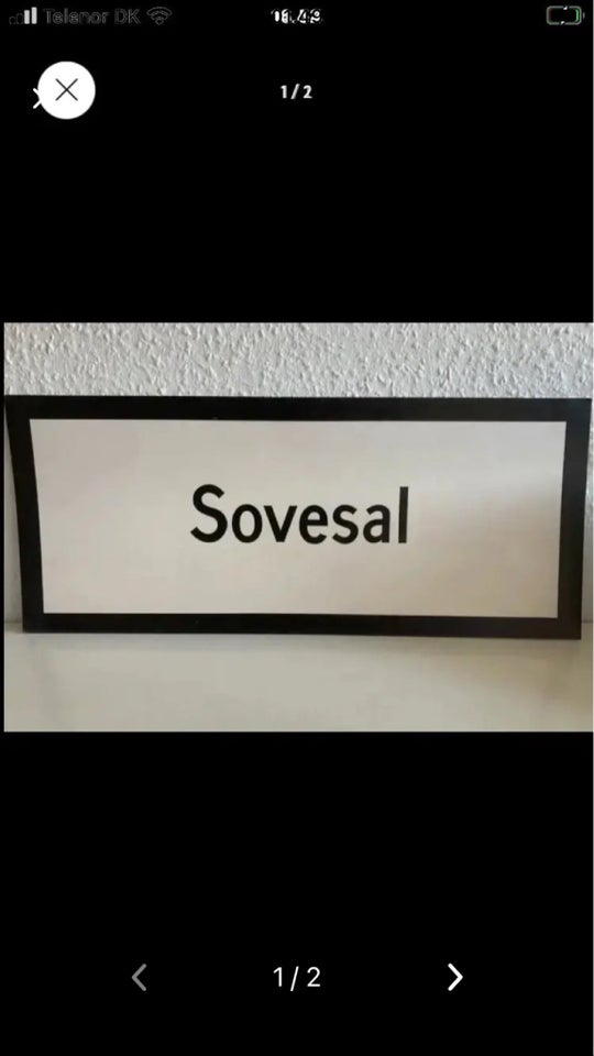 Gl skilt fra kaserne Sovesal