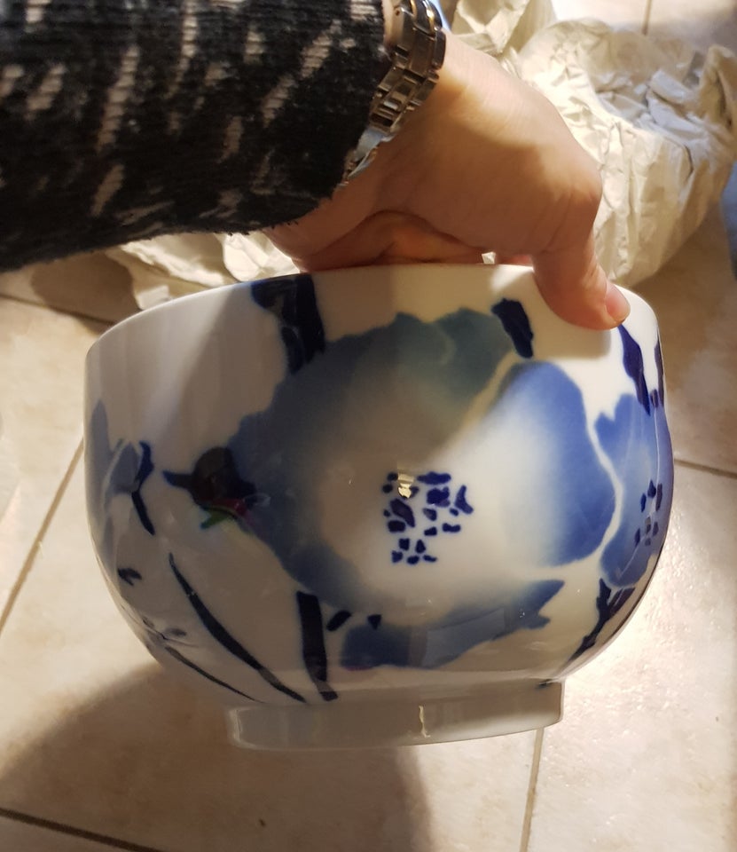 Porcelæn Skål Hannemann Mette blå