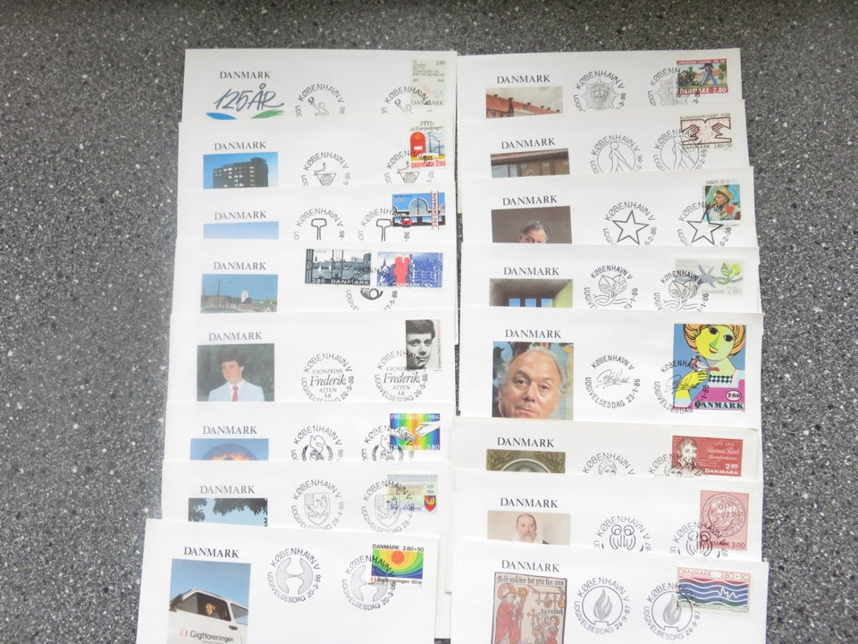 Danmark, stemplet, FDC