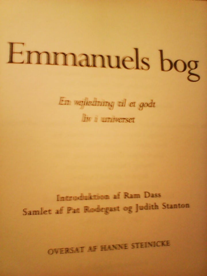 Emmanuels bog, Pat Rodegast 