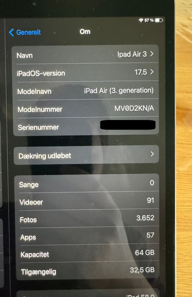 iPad Air 3 64 GB sort