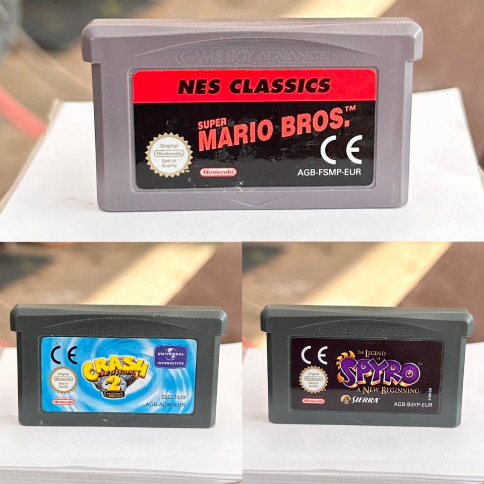 3 GBA spil Gameboy Advance