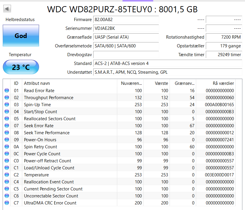 WD, 8000 GB, Perfekt